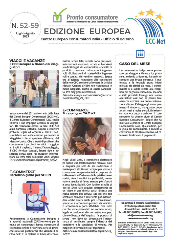 Prontoconsumatore Edizione Europea Giugno 2025